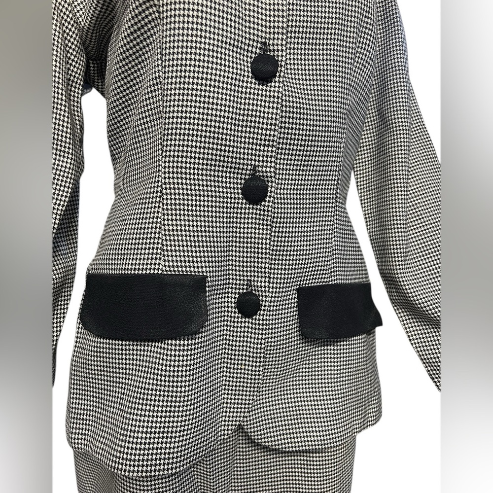 Blondie and Me - Women’s Y2K 2pc. Houndstooth Blazer & Skirt Set. Sz. 7/8 - Picture 6 of 8